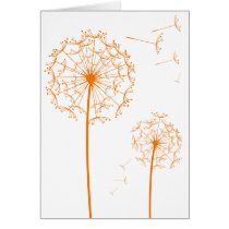 orange dandelion cards