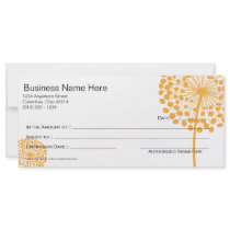 Orange Dandelion Flower Gift Certificate Design 2 Rack Cards
