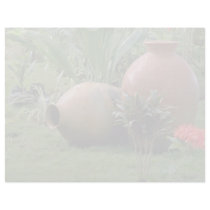 Orange Decorative clay vases flowers Letterhead Template