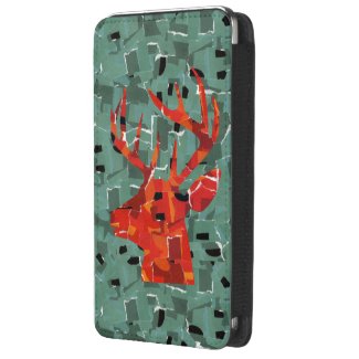 Orange deer silhouette collage galaxy s5 pouch