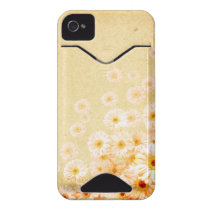 Orange Delicate Flower Iphone 4S Case Iphone 4 Id Case
