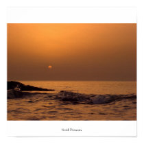 Orange delight - ocean sunrise poster posters