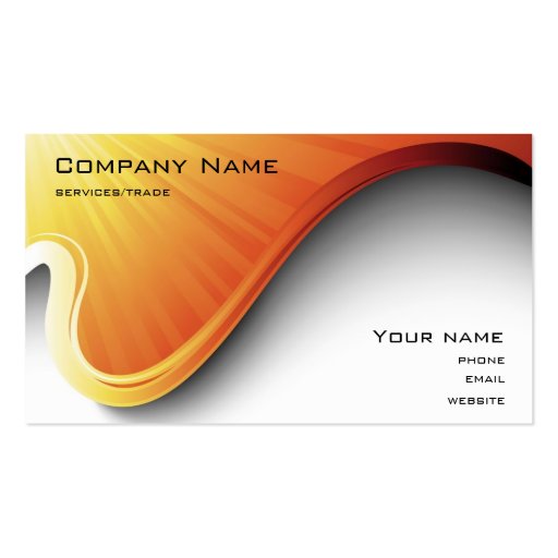 orange design business card