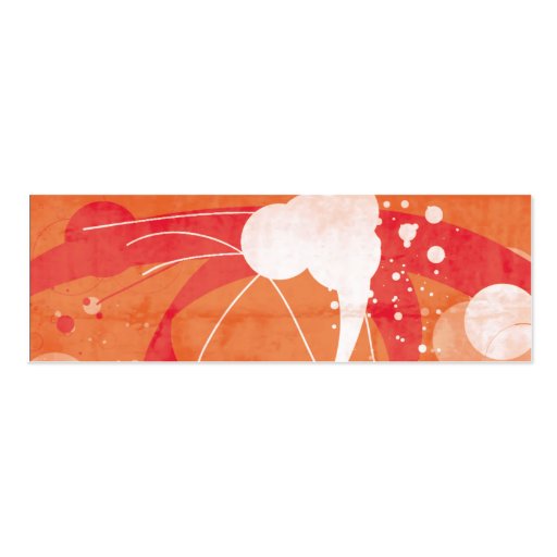 Orange designed vector business card (front side)
