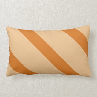 Orange Diagonal Stripe American Mojo Throw Cushion