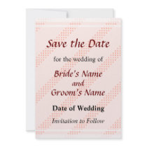 Orange Diagonal Stripes Save the Date invitations