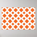 Orange Diamonds on White