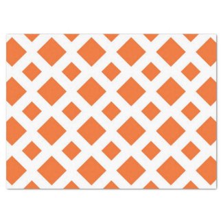 Orange Diamonds on White Tissue Paper