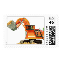 Orange Digger Postage Stamp