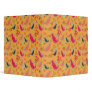 Orange Dinosaurs and Triangles Pattern Binder binders