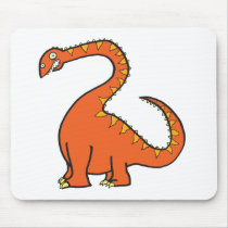 Orange Diplodocus Mousepad