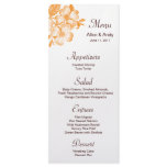 Orange Dogwood Flower Menu Card rack cards