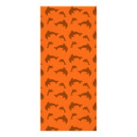 Orange dolphin pattern customized rack card