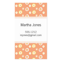 Orange dots Calling Card (#BUS 028) business cards