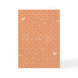 Orange Dots : : Designer Thank You Cards card