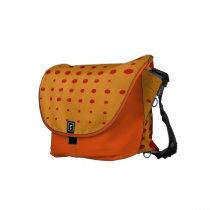 Orange Dots Rickshaw Messenger Bag messenger bags