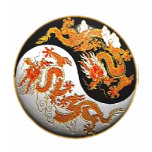 Orange Dragons Yin- Yang Symbol Top t-shirts