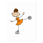 Orange Dress Figure Skater Tshirts and Gifts Postcard
