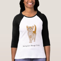 Orange ear tipped cat, Saving Lives Through T N R t-shirts
