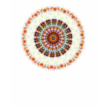 Orange Earth Kaleidoscope Mandala long sleeve top t-shirts