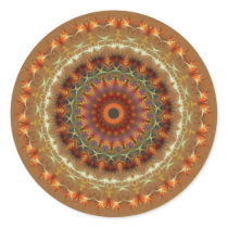 Orange Earth Kaleidoscope Mandala stickers
