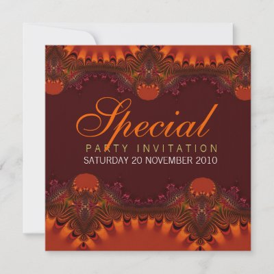 Orange Elegance Special Invitations invitation