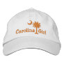 Orange Embroidred Carolina Girl Palmetto Hat Embroidered Hat