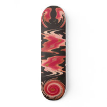 Orange Epiphyte Abstract Skateboard