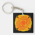 Orange Explosion Acrylic Key Chains