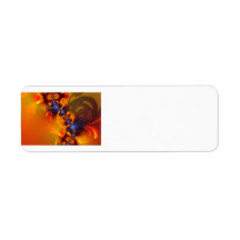 Orange Eyes Aglow – Gold & Violet Delight Custom Return Address Label
