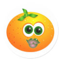 Orange Face stickers by prawny Orange Face stickers