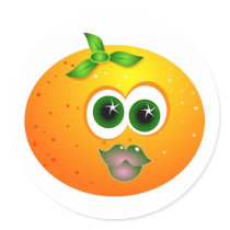 Orange Face stickers