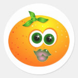 Orange Face Stickers
