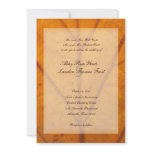 Orange Fall Leaf Wedding Invitation