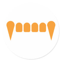 Orange Fangs Sticker