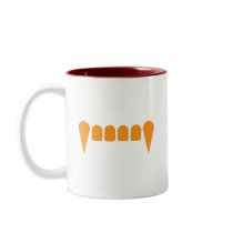 Orange Fangs Two-Tone Mug