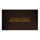 Orange Faux Leather Business Card Design