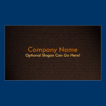 Orange Faux Leather Business Card Design business cards