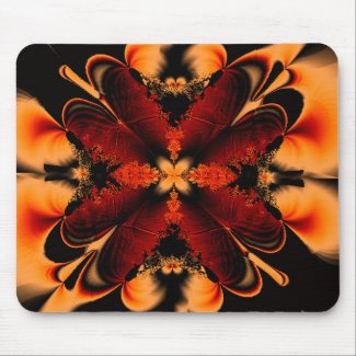 Orange Feather Fractal Mousepad mousepad