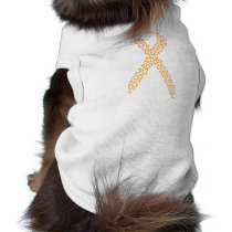 Orange Feet Awareness Ribbon pet clothing by SupportTees Orange Feet Awareness Ribbon pet clothing