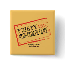 Orange Feisty Button