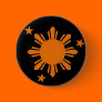 Orange Filipino Sun/Stars Button
