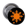 Orange Filipino Sun/Stars Button