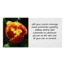 Orange Fire Photo Card Template