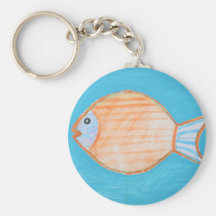 Orange Fish Key Chain