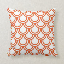 Orange Fish Scales Cushion Pillows