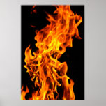 Orange flame posters