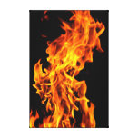 Orange flame stretched canvas prints
