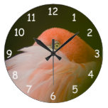 Orange Flamingo Eye Clock