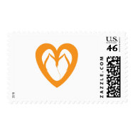 Orange flip flops 1 stamp